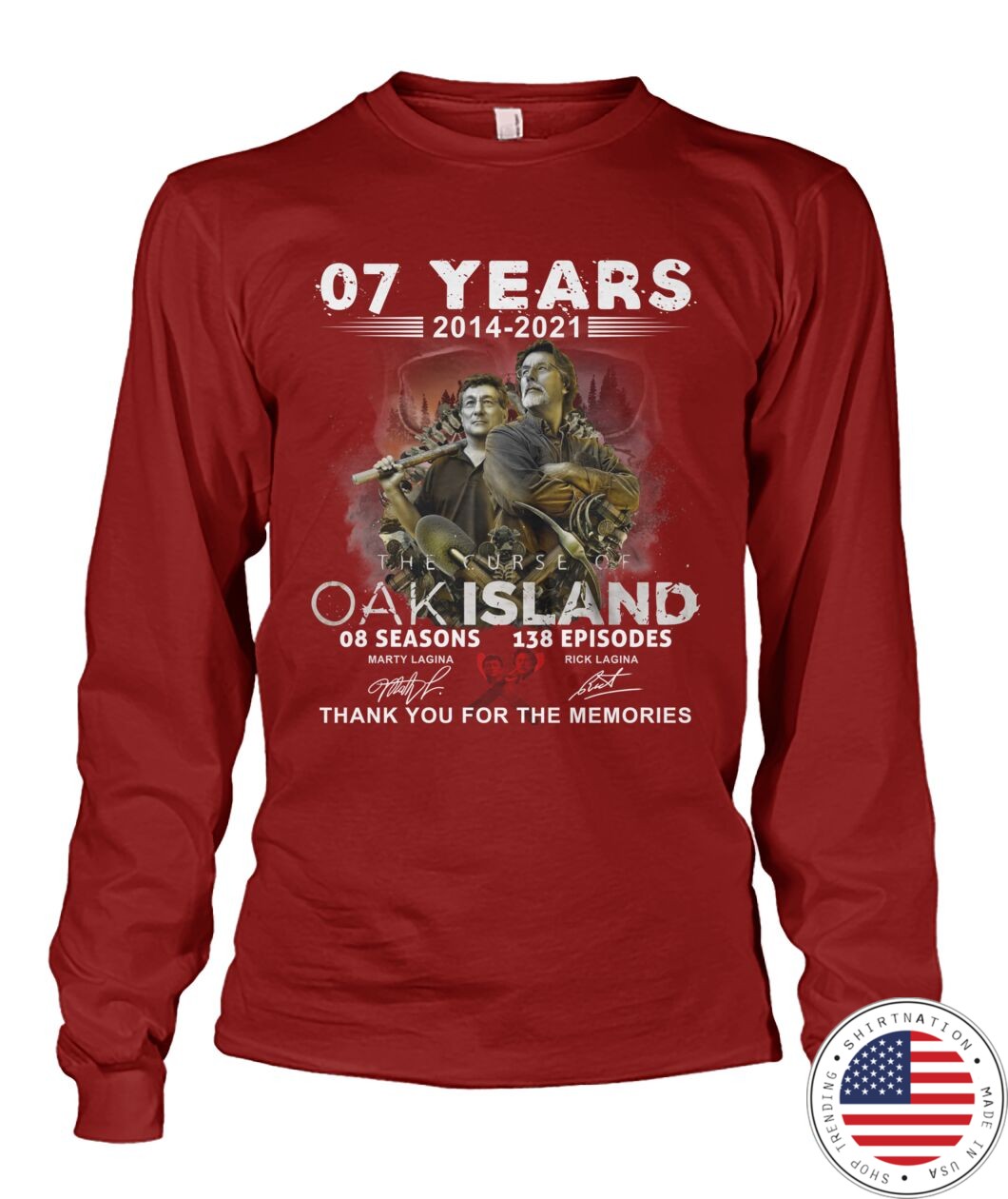 07 years 2014 2021 OAK island 08 seasons thank you for memories shirt 12