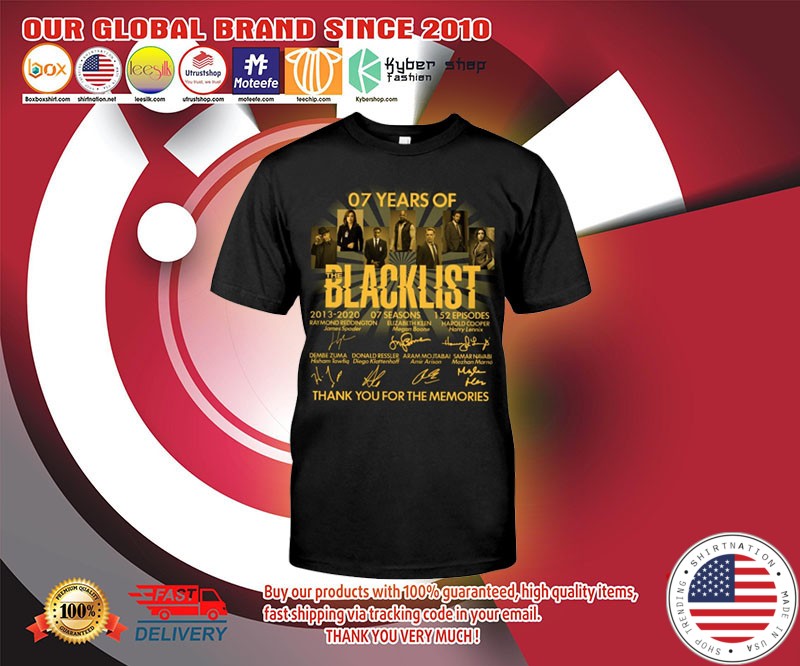 07 years of the Blacklist shirt