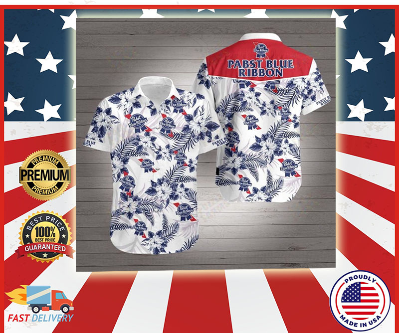 Pabst Blue Ribbon Hawaiian shirt