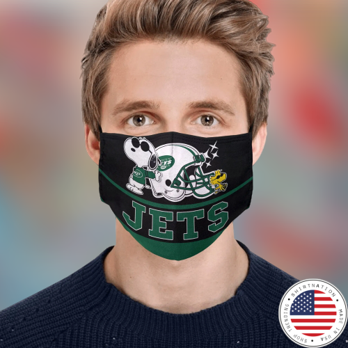 Snoopy New York Jets Face Mask