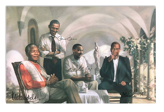 Four black man president poster