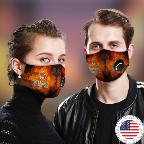 Def Leppard face mask