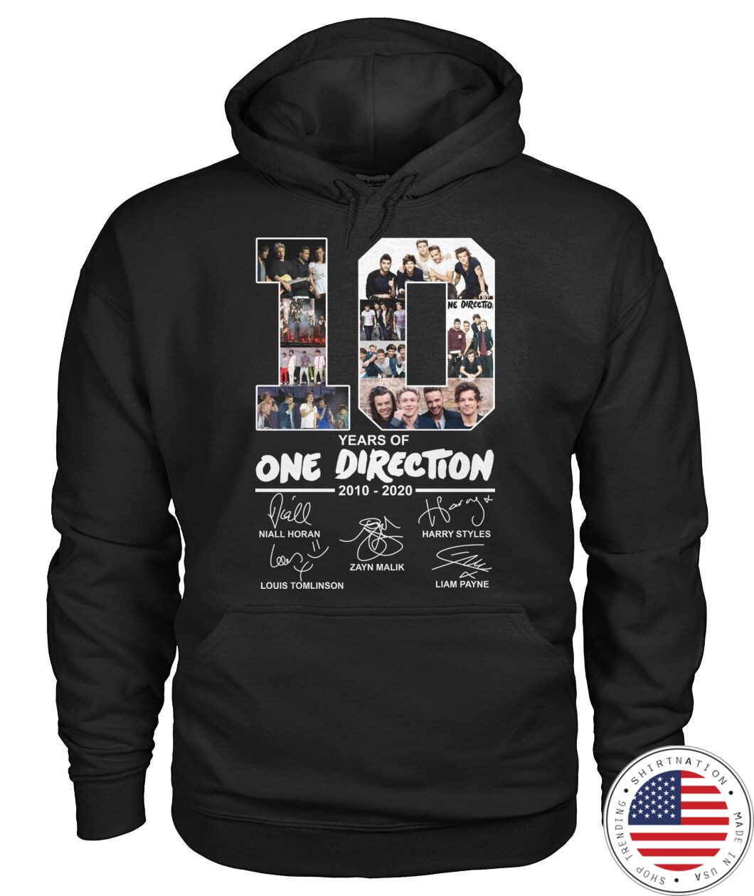 10 year of One Direction 2010 2020 shirt