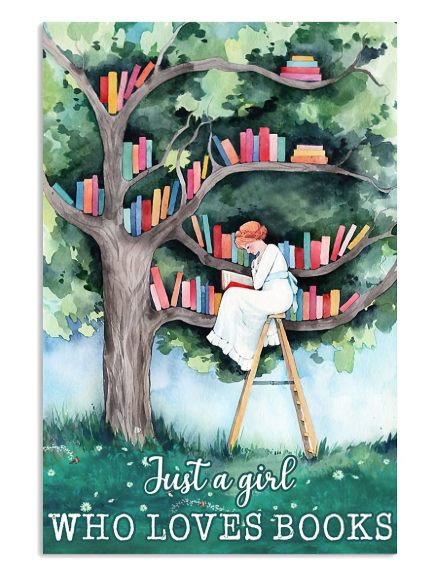 Tree Just a girl who loves books poster
