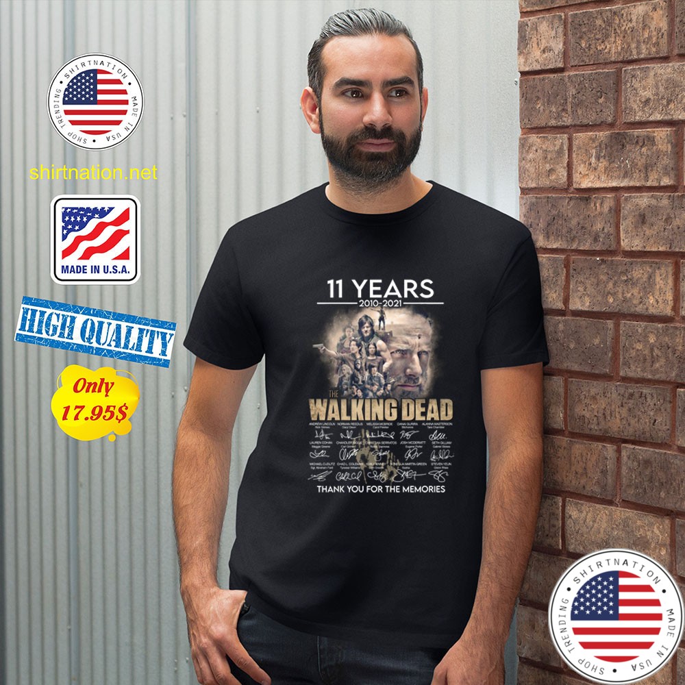 11 years 2010 2021 The walking dead thank you for the memories Shirt2