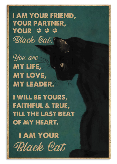 I am your friend your partner I am your black cat poster