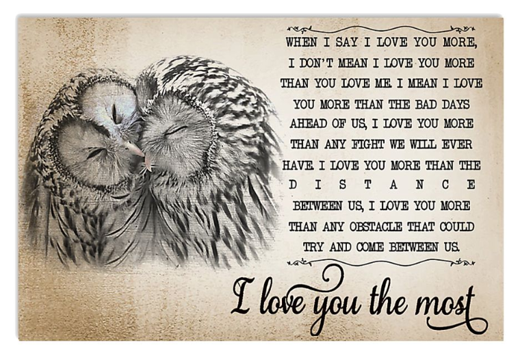 Owl I love you the most poster