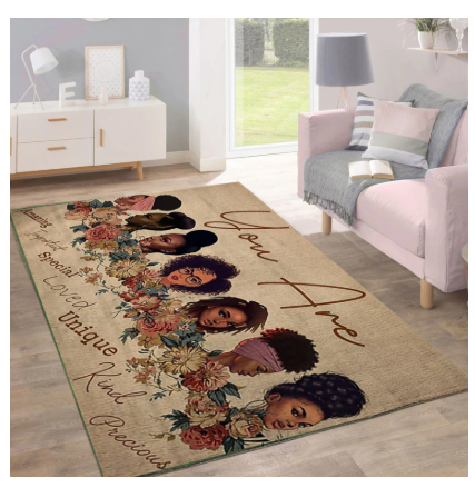 Black women you are unique rug