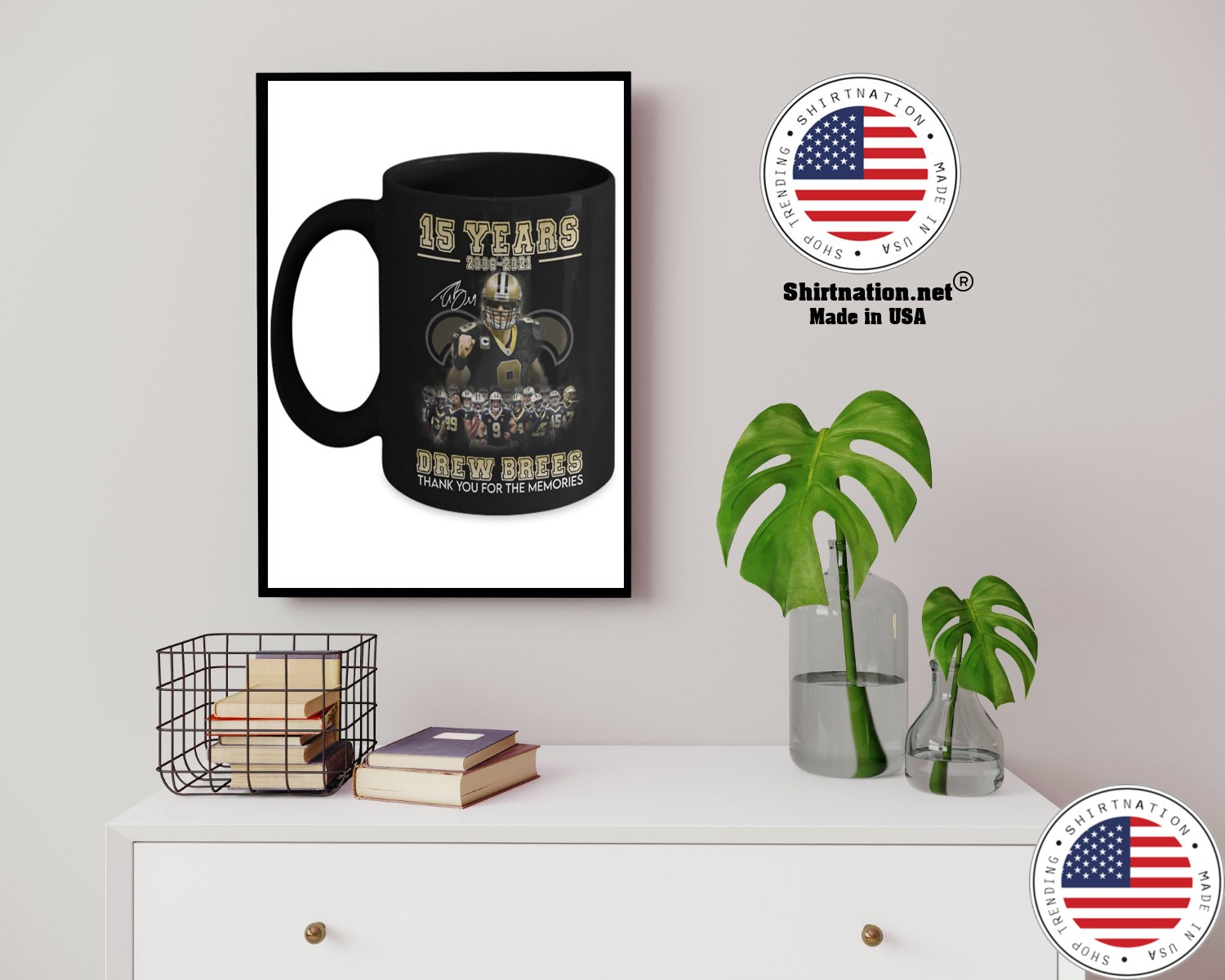 15 years 2006 2021 drew brees thank you for the memories mug 14