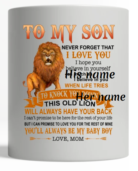Lion to my son mug
