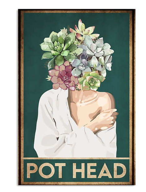 Garden pot head poster