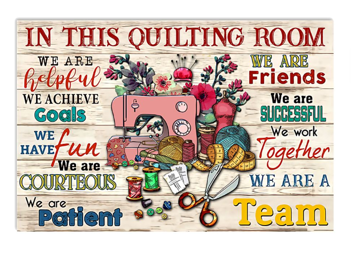 In this quilting room poster