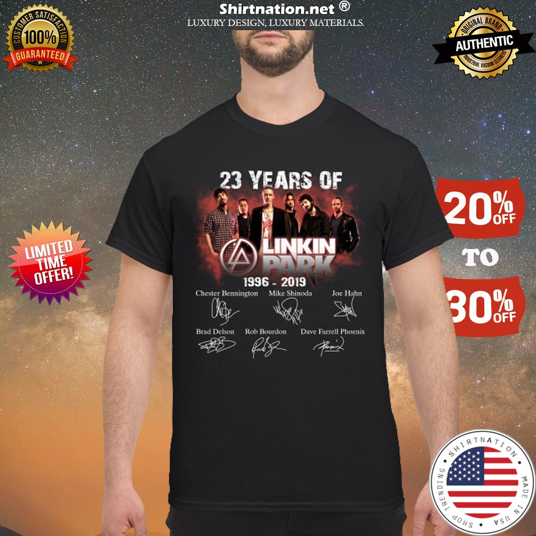 23 years of Linkin park 1996 2019 shirt