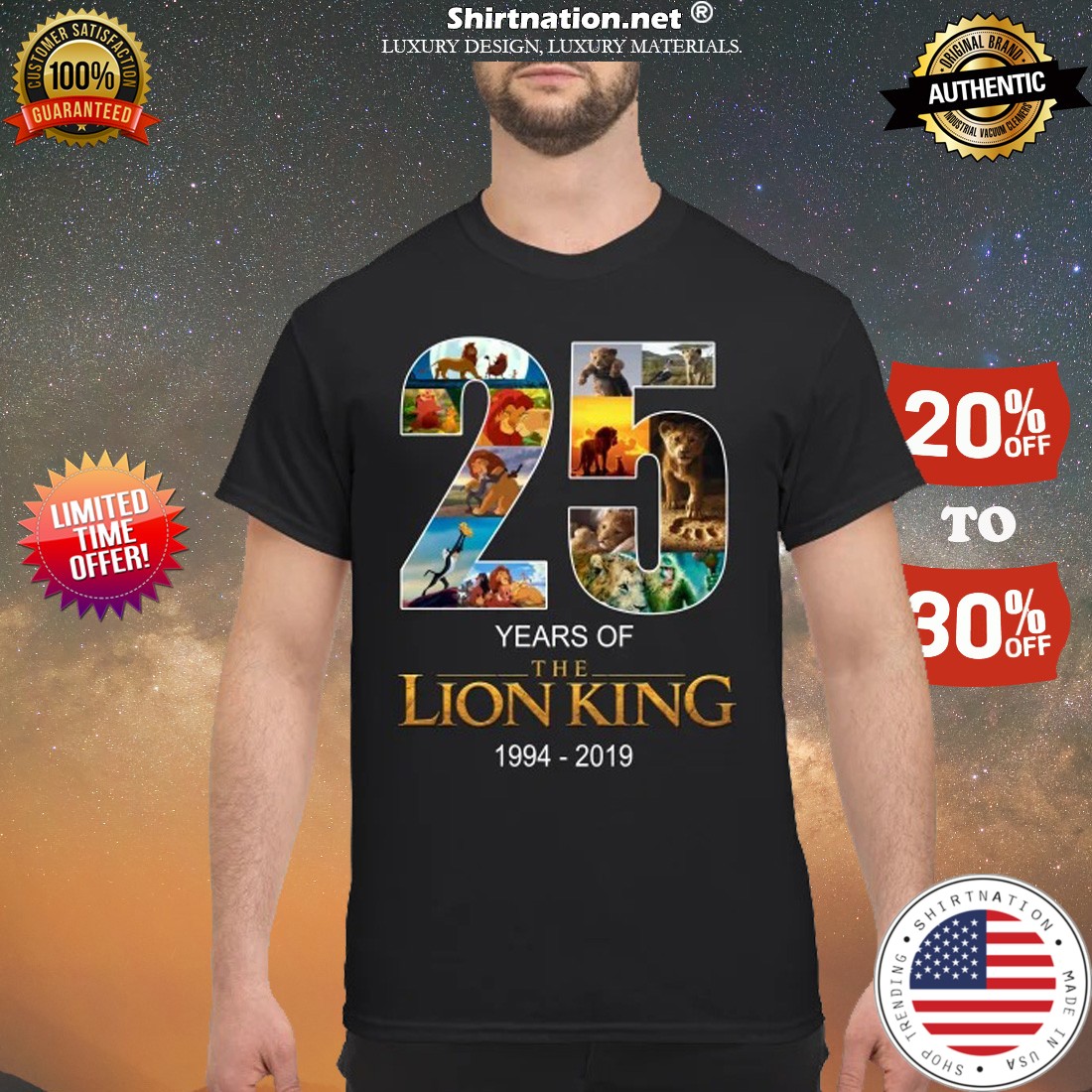 25 years of Lion King 1994 2019 shirt