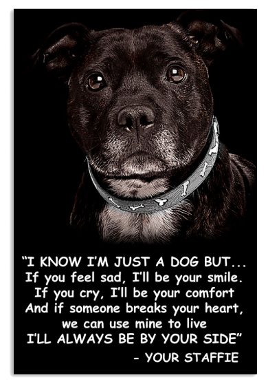 Staffordshire Bull Terrier dog I'll always be by your side poster
