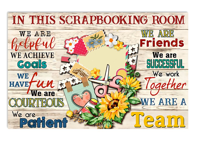 In this scrapbooking room poster