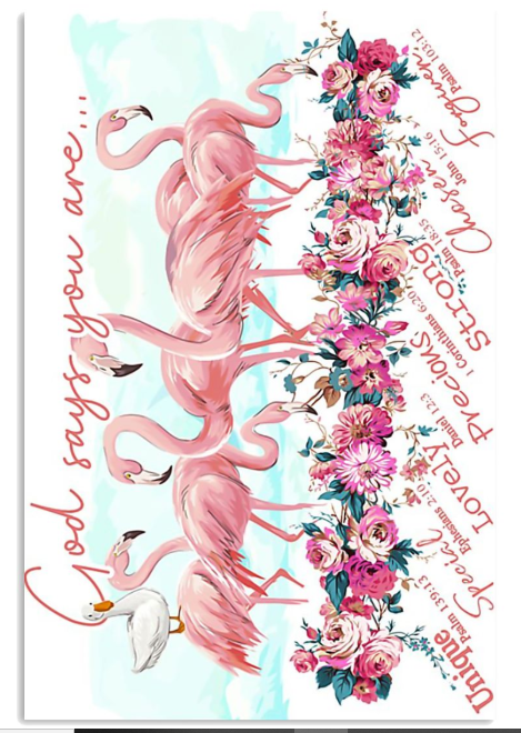 Flamingo God says you are unique poster