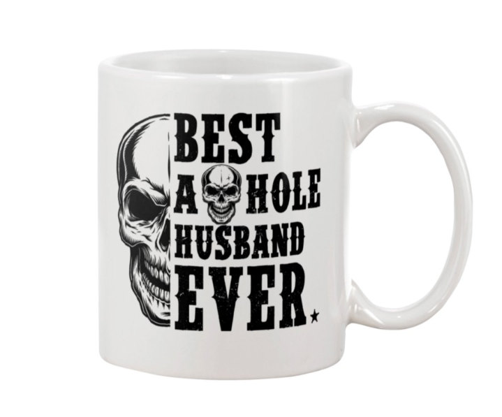 Skull best a hole husband ever mug