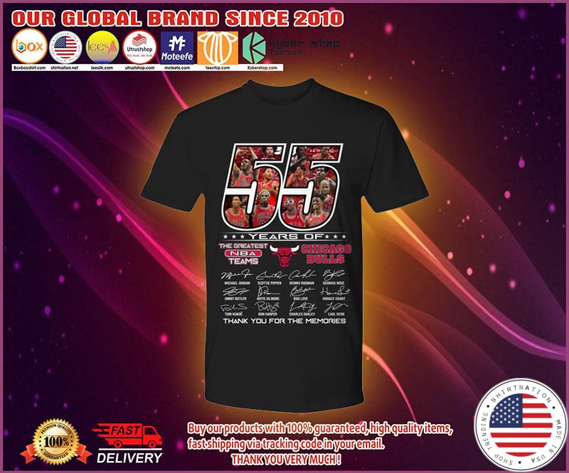 55 years of the greatest NBA teams Chicago Bulls shirt 4