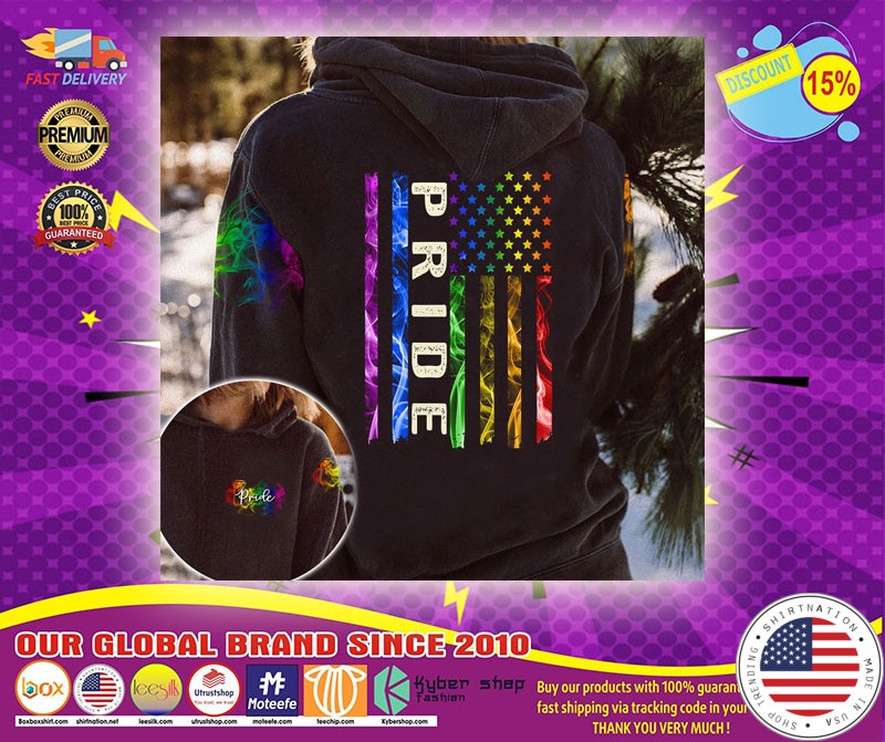 LGBT pride smoke vintage 3D hoodie1