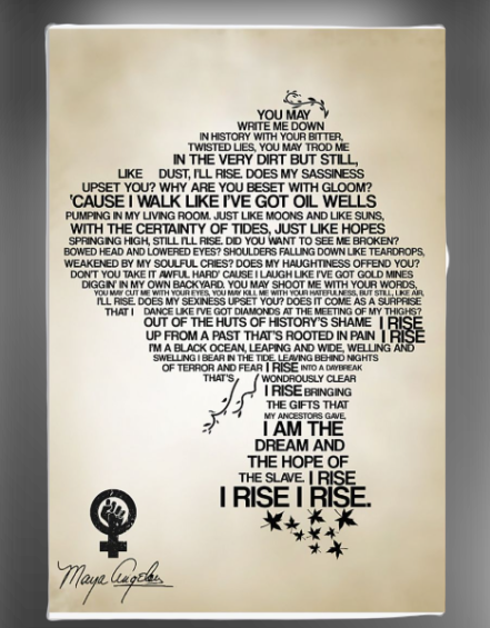 Maya Angelou And Still I Rise lyrics poster