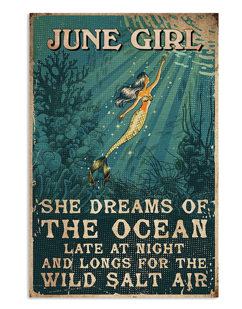 June girl she dreams of the ocean poster
