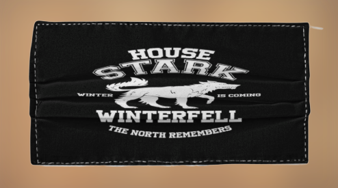 House stark winterfell winter is coming face mask
