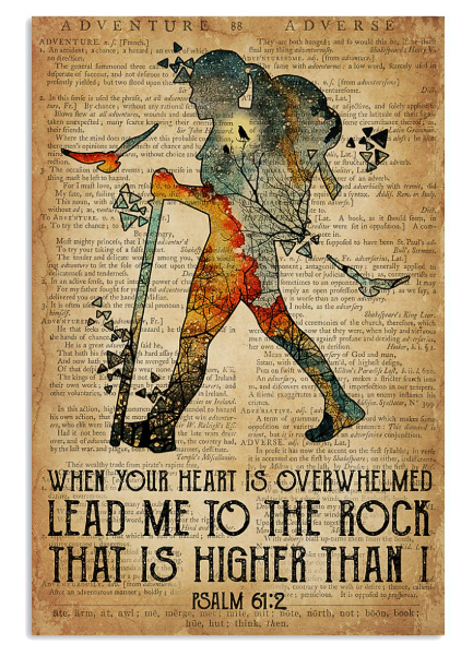 Hiking when your heart is overwhelmed lead me to the rock poster