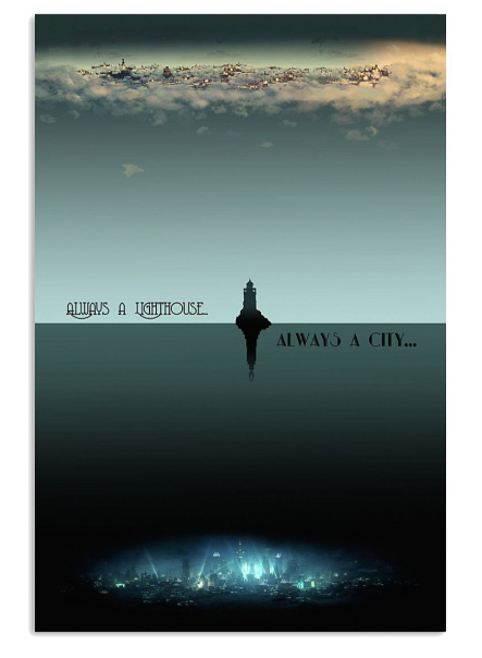 Always a lighthouse always a city poster