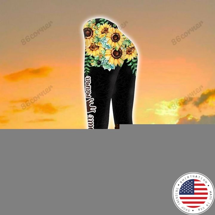 Pitbull mama Sunflower 3D hoodie and legging