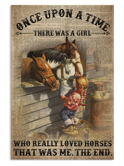 There was a girl who really loved horses poster