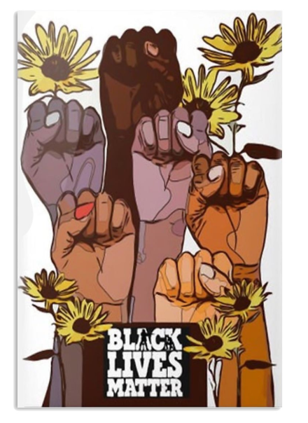 Sunflower black lives matter poster