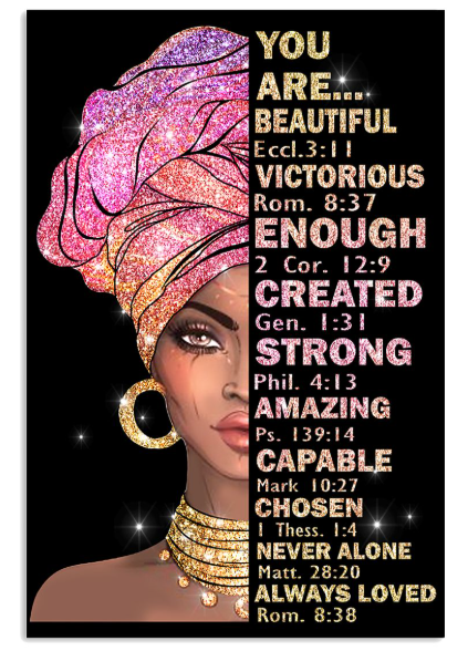 Black girl You are beautiful poster
