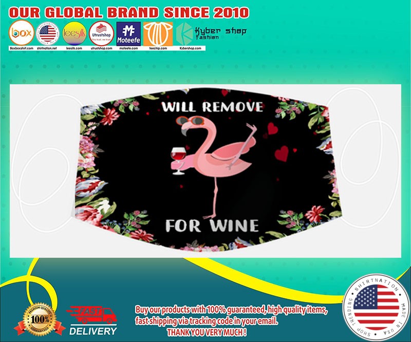 A Flamingo wil remove for wine face mask