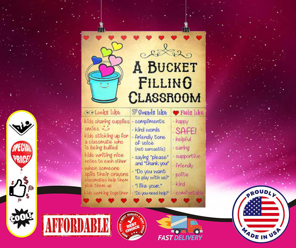 A bucket filling classroom poster