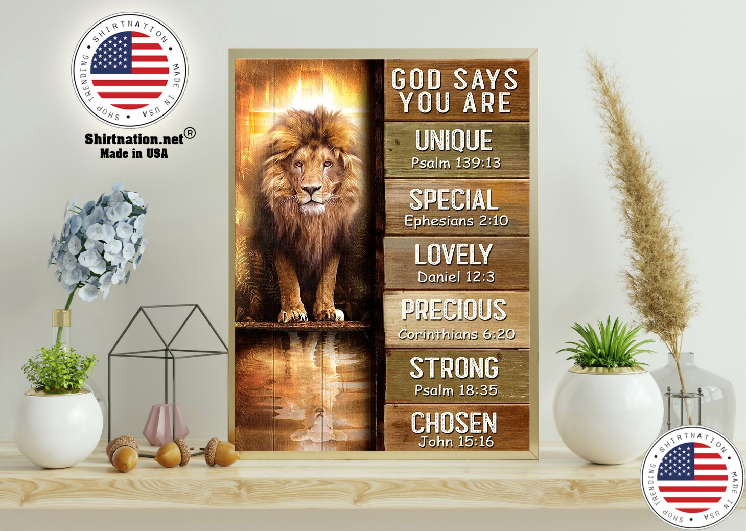 Amazing lion god says you are unique poster 11