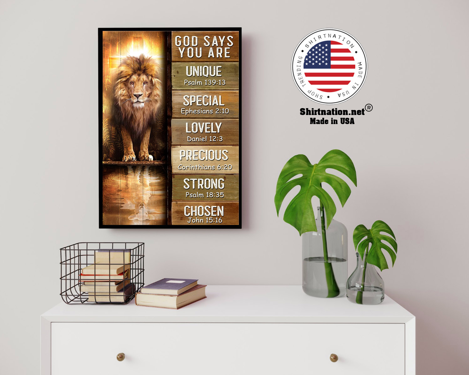 Amazing lion god says you are unique poster 14