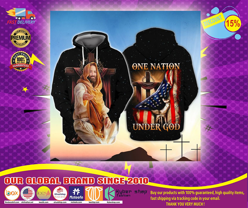 American One nation under god 3D hoodie1