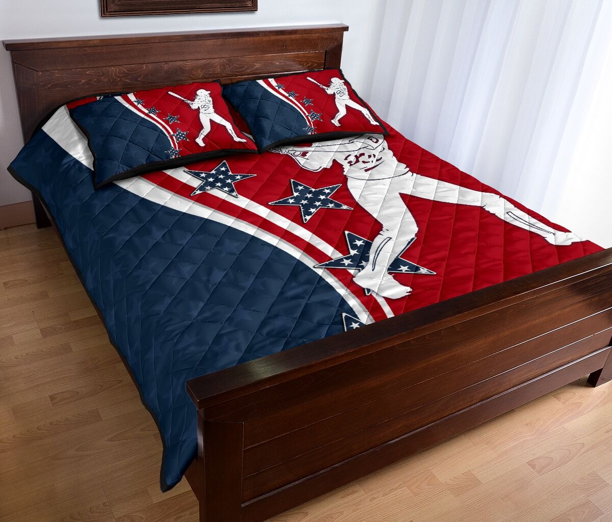 American softball quilt bedding set2