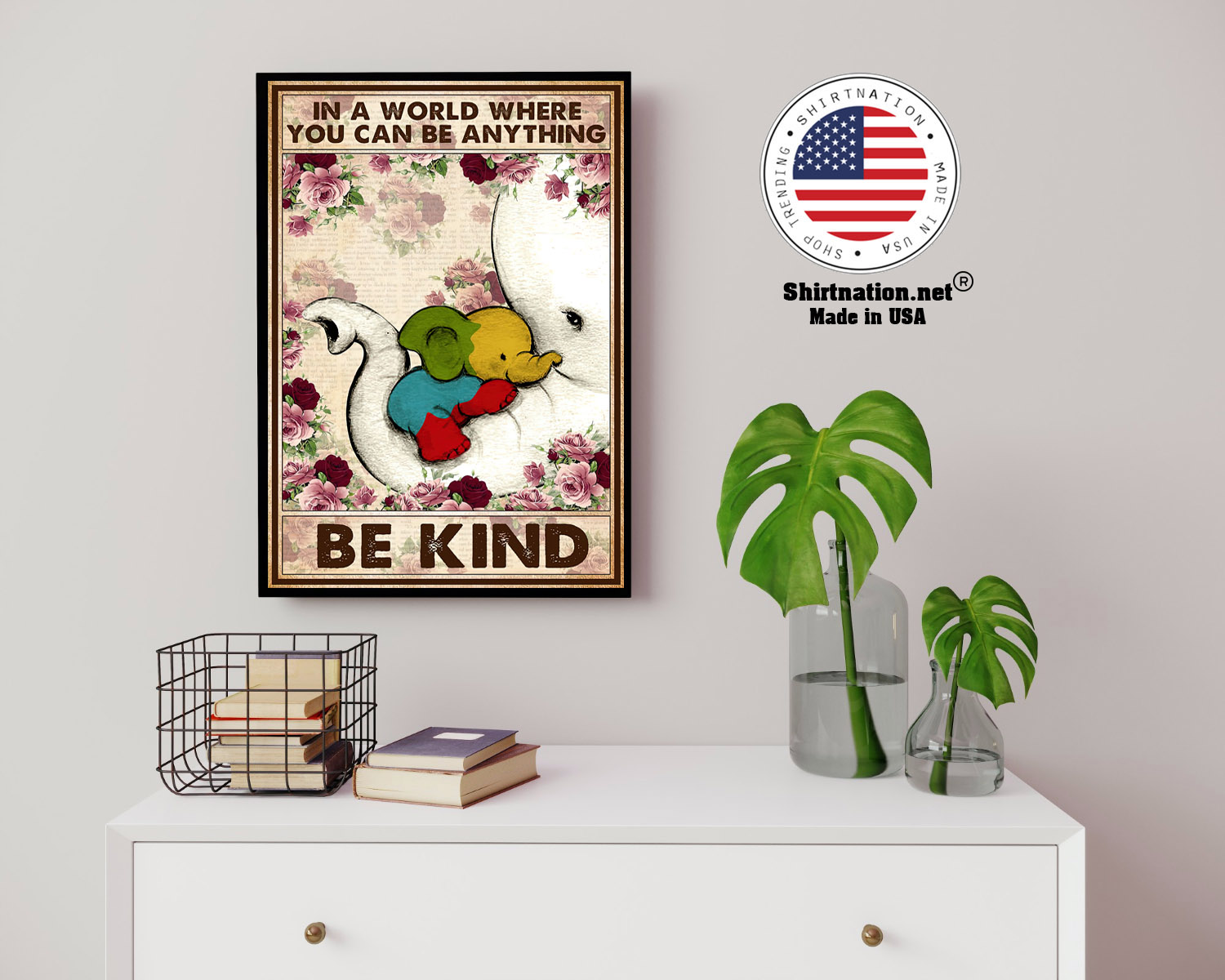 Autism Elephant In a world where you can be anything be kind poster 14