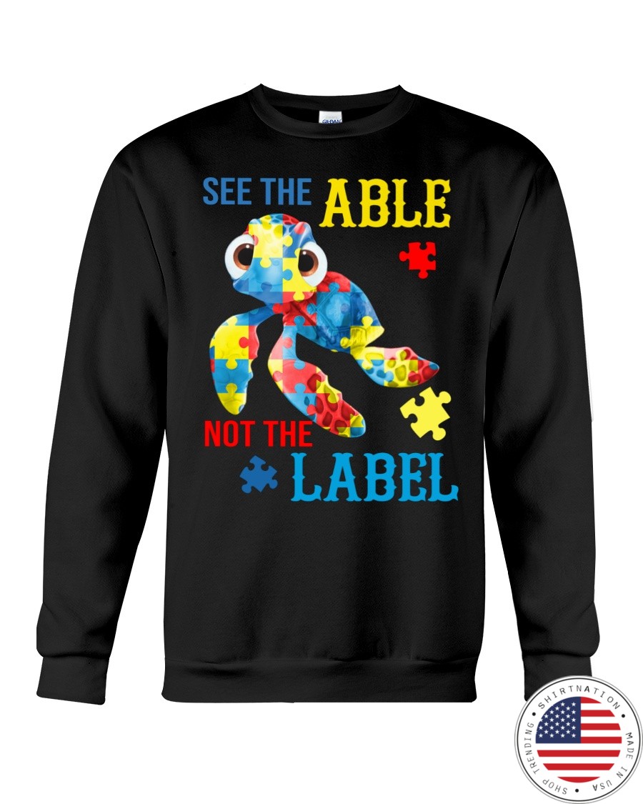 Autism Turtle See The Able Not The Label Shirt8