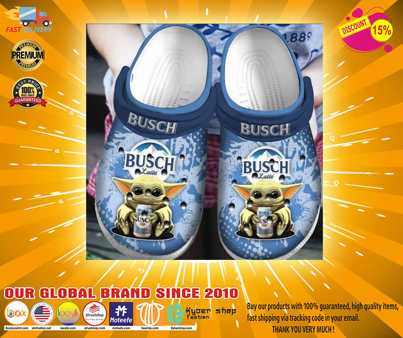 Baby Yoda Hug Busch Latte Crocband Crocs Clog Shoes2