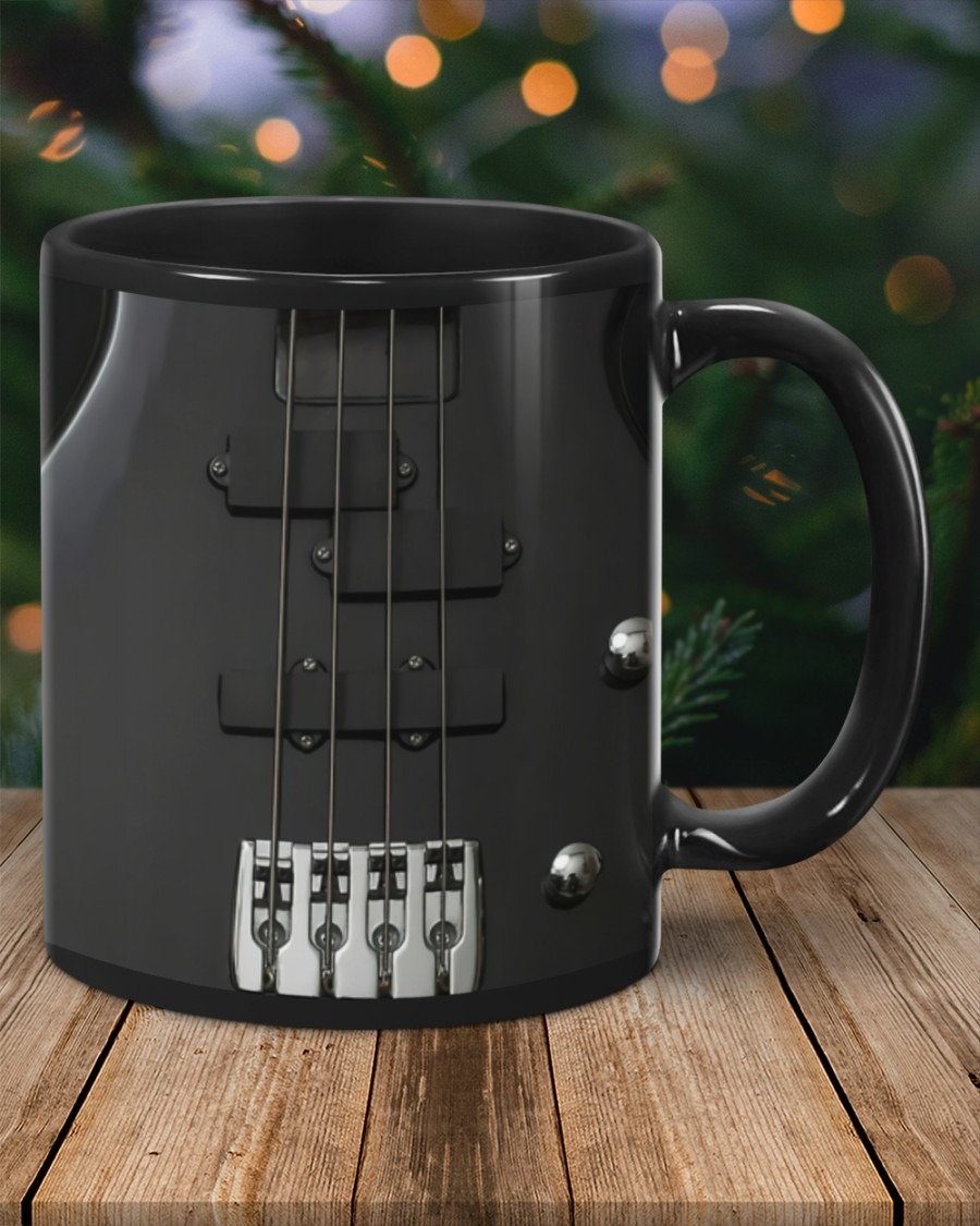 Bass Guitar Black Strings mug