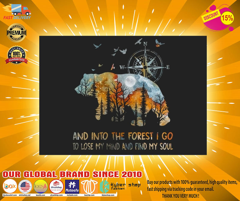 Bear and into the forest I go to lose my mind stickers2