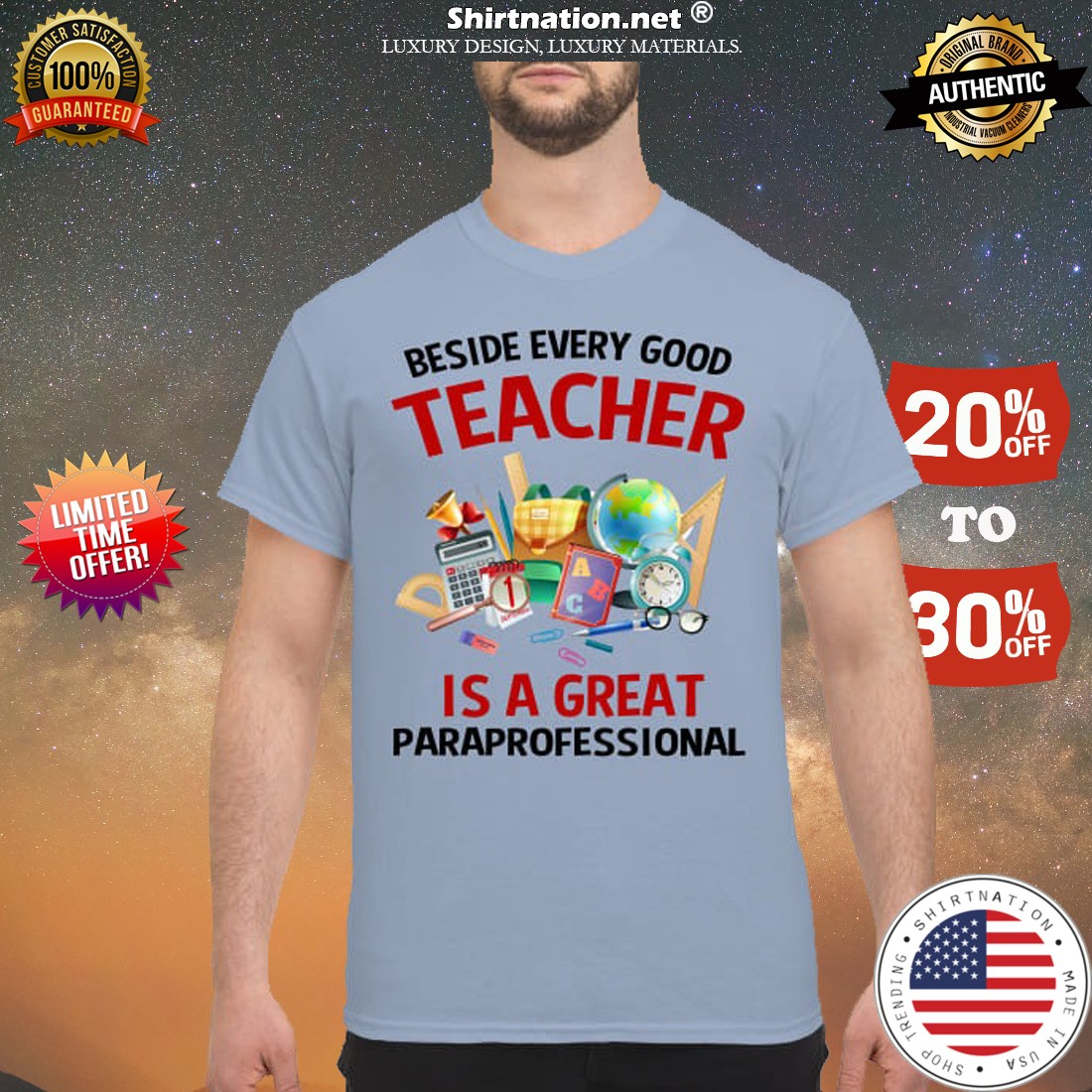 Beside every good teacher is a great paraprofessional shirt