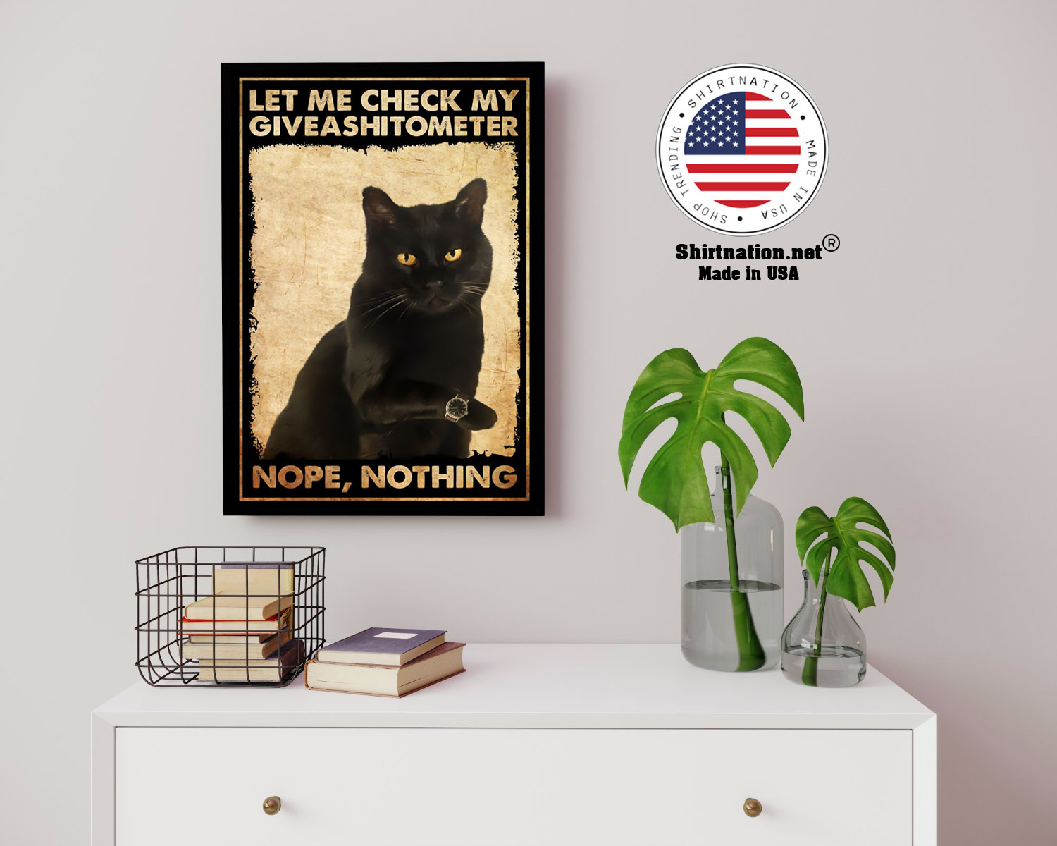 Black cat let me check my giveashitometer nope nothing poster 14