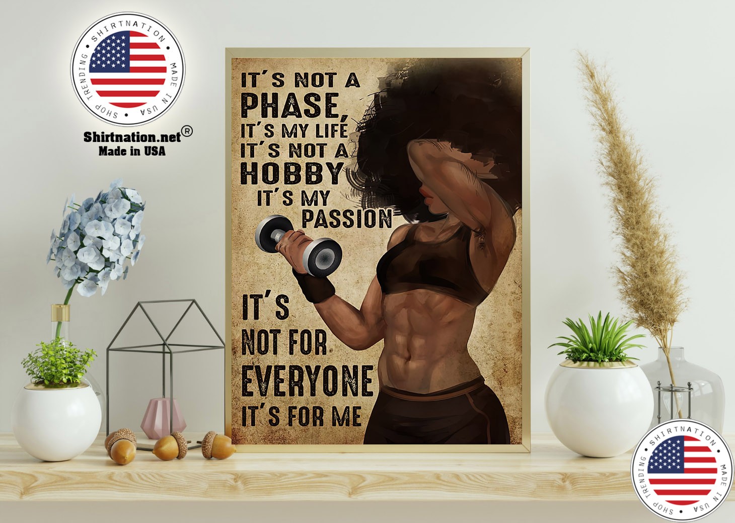 Black girl Gym Its not a phase its my life its not a hobby poster 11