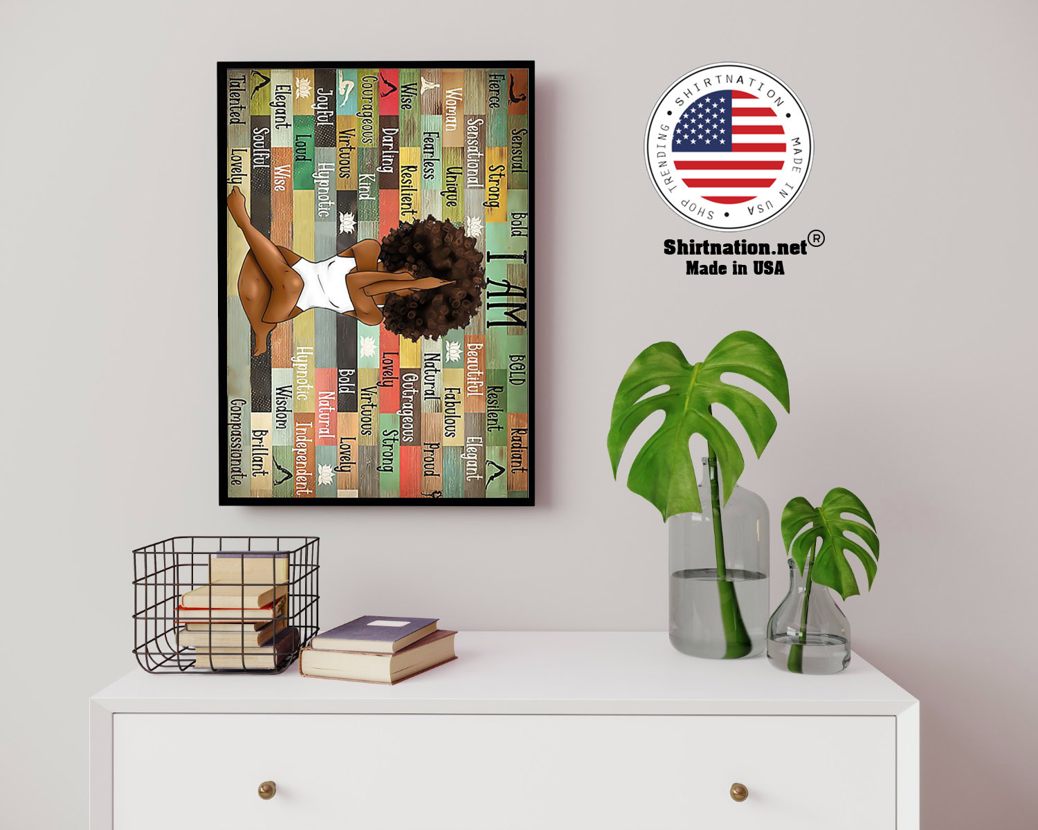 Black girl with yoga poster 14