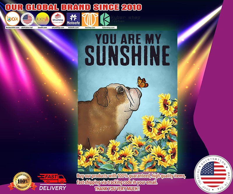 Bulldog puppies you are my sunshine poster