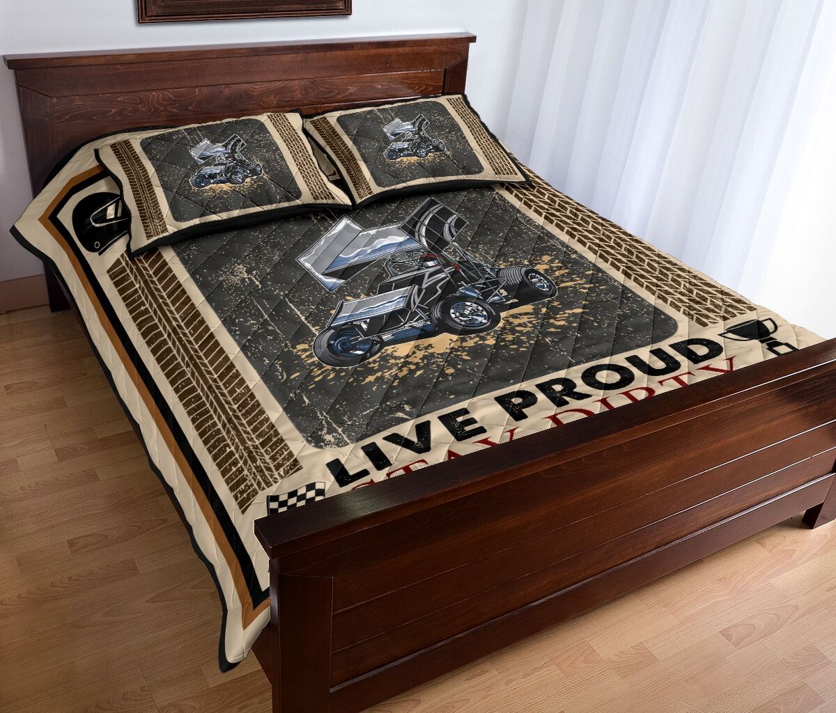 Car racing Live fast live loud live proud stay dirty bedding set2